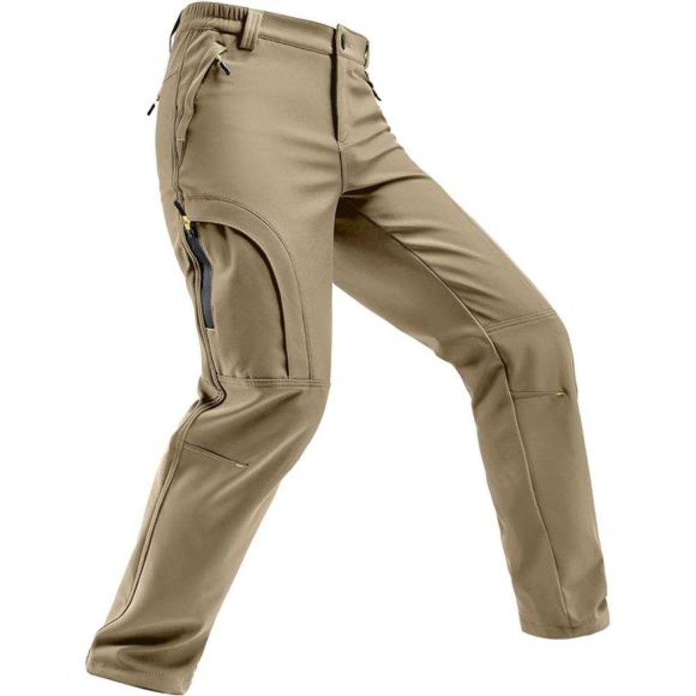 Men's Hiking Snow Pants Winter Insulated Fleece lined Outdoor Water Repellent - Picture 7 of 7